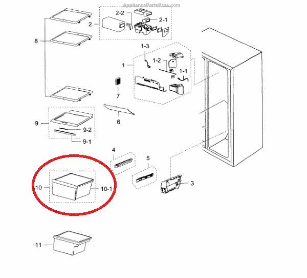 Vegetable Drawer ( Upper ) Compatible with SAMSUNG Refrigerator DA97-08693B gallery