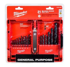 Milwaukee Thunderbolt Black Oxide Drill Bits – 21-Pc. Set, Model# 48-89-2801