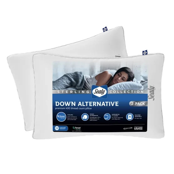 Sealy Sterling Collection Down-Alternative Pillow, 2-pack gallery