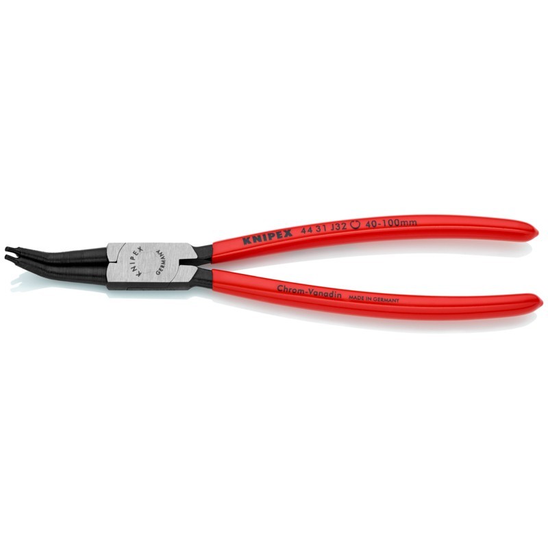 KNIPEX 44 31 J32 9" Internal 45° Angled Snap Ring Pliers-Forged Tips gallery