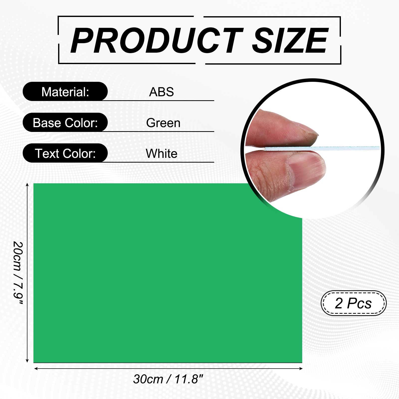 2Pcs 11.8x7.9" Double Color ABS Laser Engraving Sheet, Green/White gallery