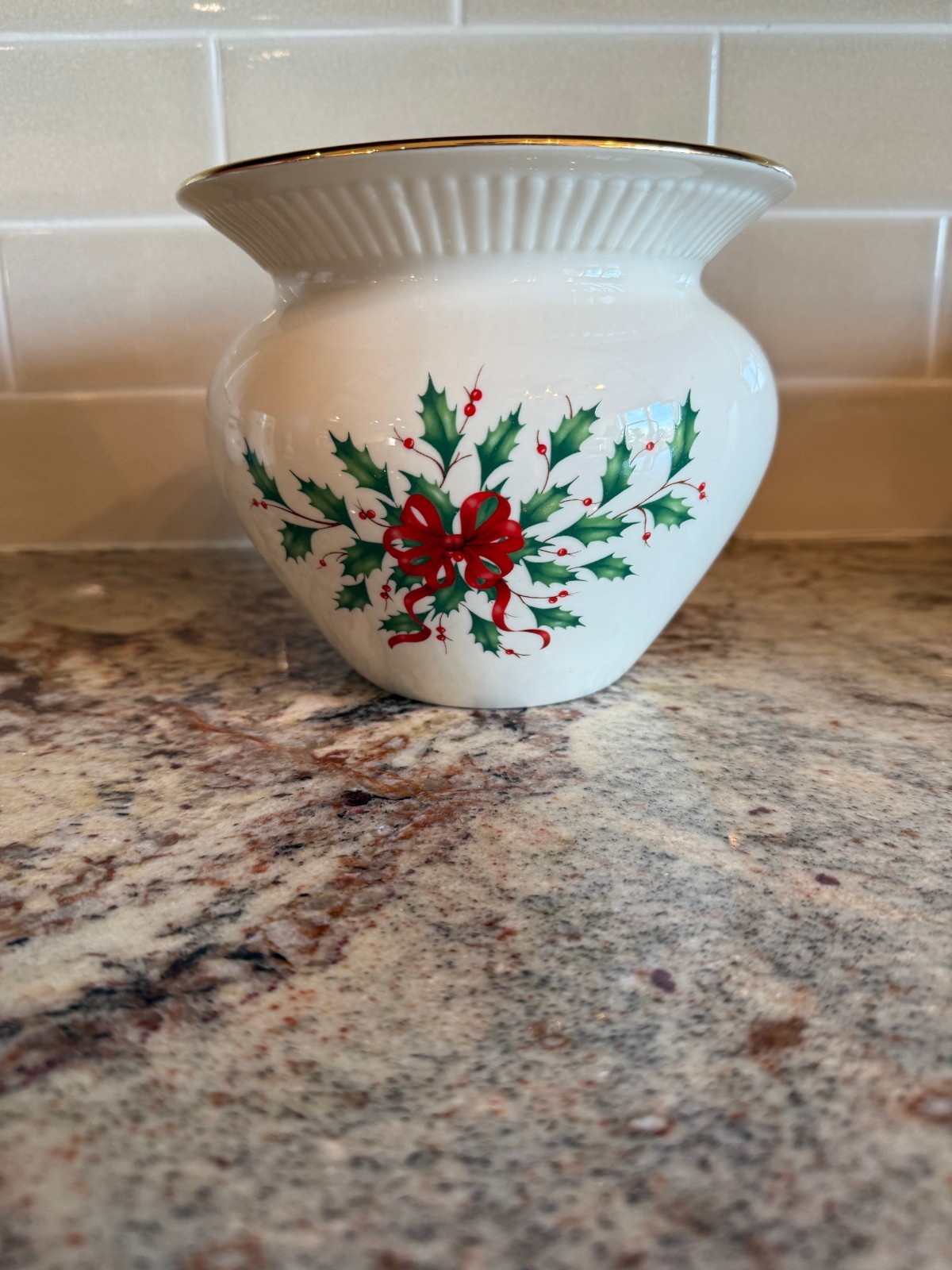Lenox Holiday Collection 5 3/4" Decorative Bowl GOOD CENTERPIECE gallery