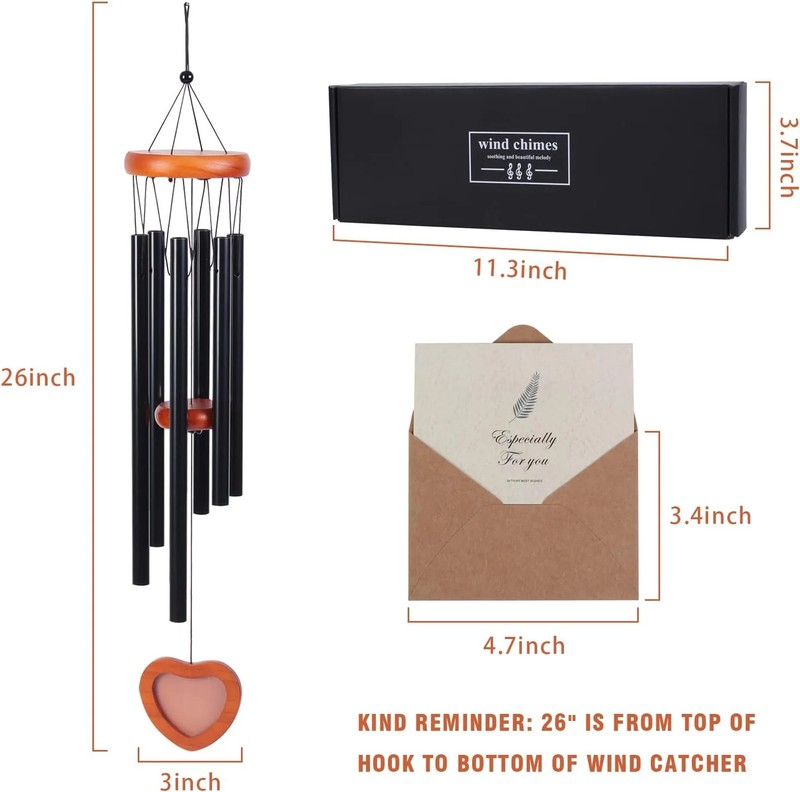Large Wind Chime for Outside-Memory Gifts for Loss Loved One,Rust-Proof Aluminum gallery