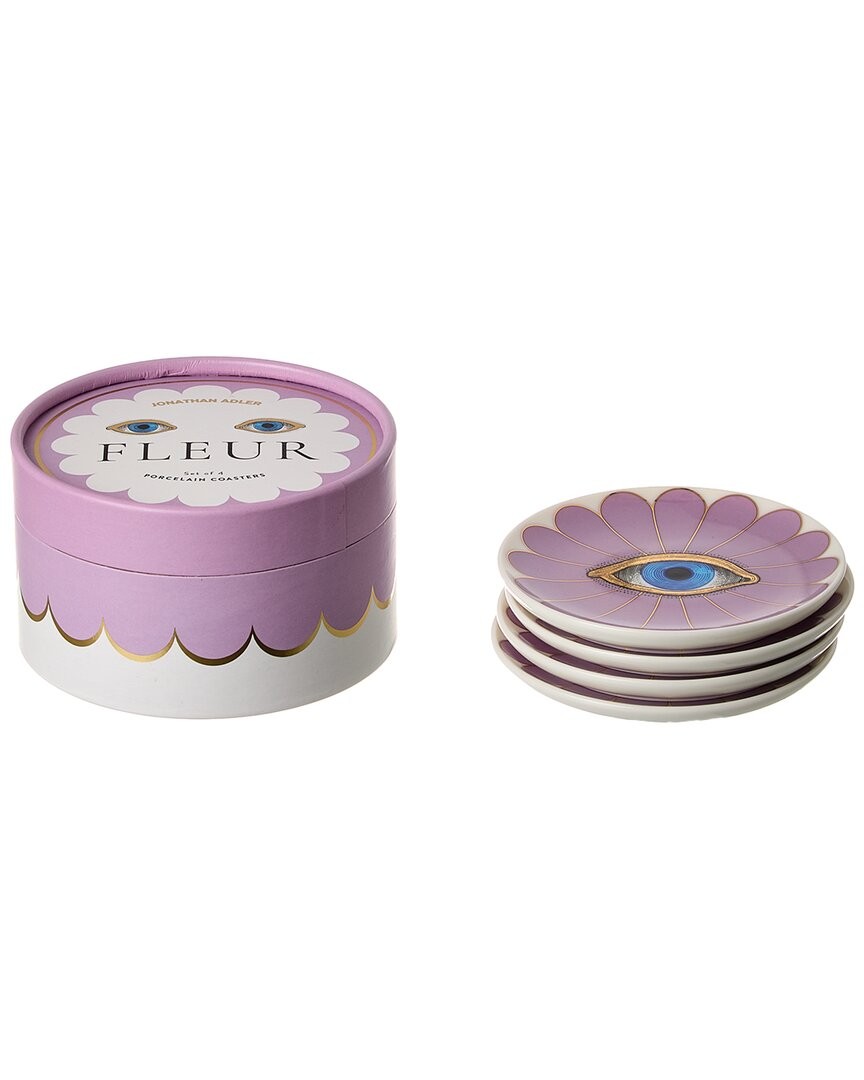 Jonathan Adler Fleur Coasters Purple gallery