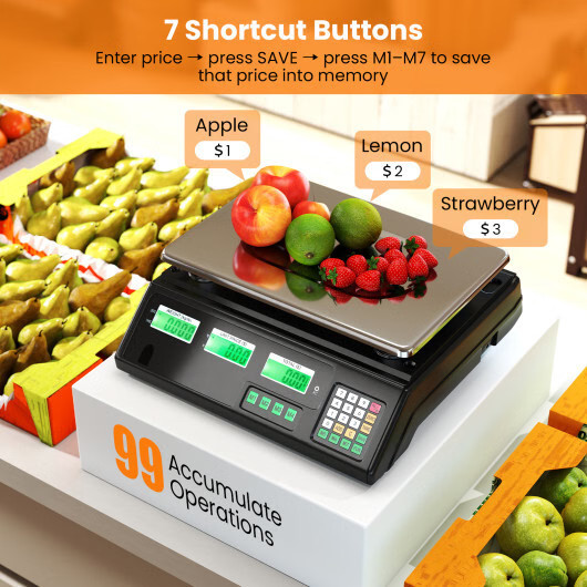 88lb Price Computing Scale Digital Commercial Food Scale with Counting Function gallery