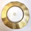 Pier 1 Gold Leaf Glass Charger Plate 13.5” Italy Ruffled Edge Scalloped NEW gallery