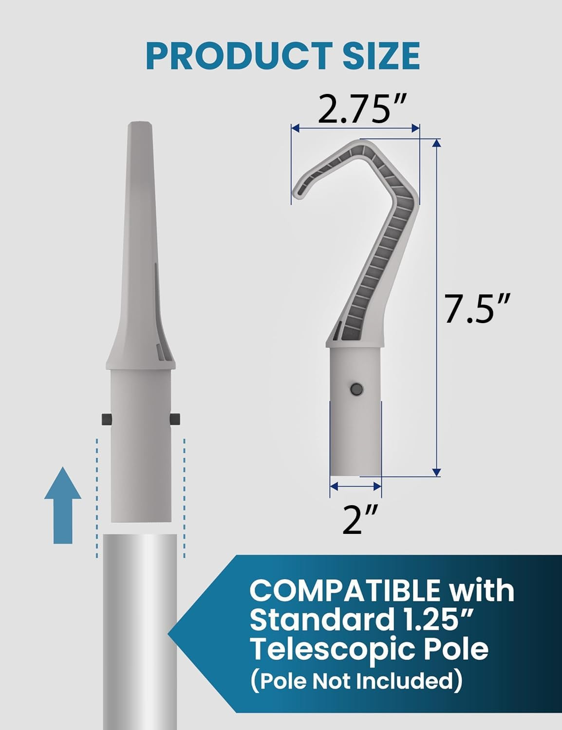 Retrieval Hook for Robotic Pool Cleaners, Accessories Hook Customized for Pool V gallery