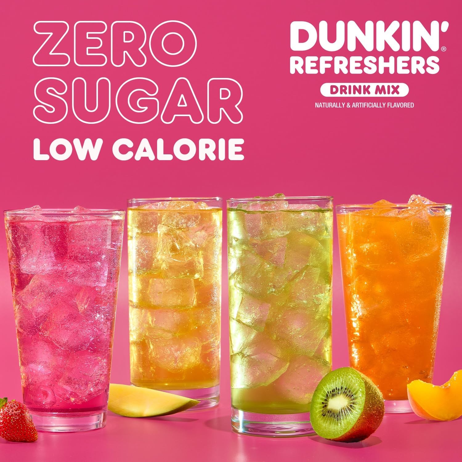 Dunkin Zero Sugar Refreshers Singles To Go Powder Drink Mix Variety Pack 30Ct gallery