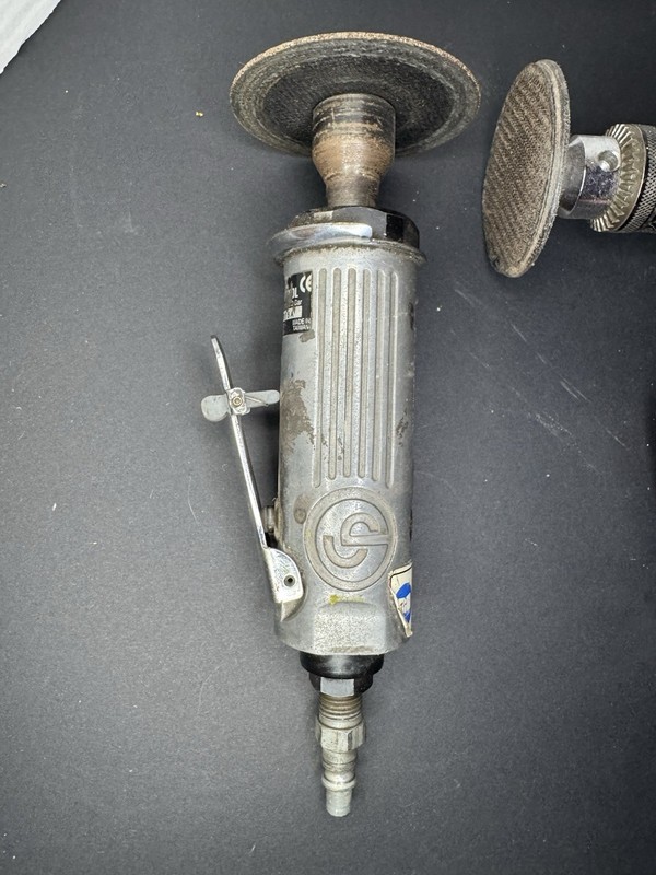 (3)Pneumatic Air Die Grinders - 2 Angle/1 Straight. Chicago CP874/Northern/ATD gallery