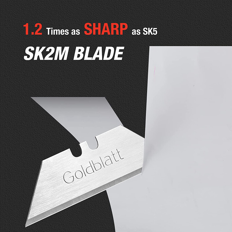 Goldblatt 100-Pack Utility Blades Premium Tempered SK2M Steel with Dispenser NEW gallery