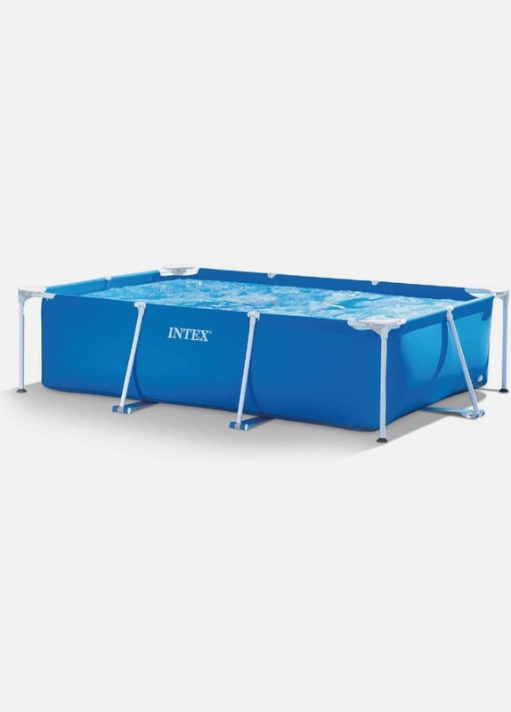 Intex Rectangular Frame Above Ground Outdoor Backyard Swimming Pool gallery