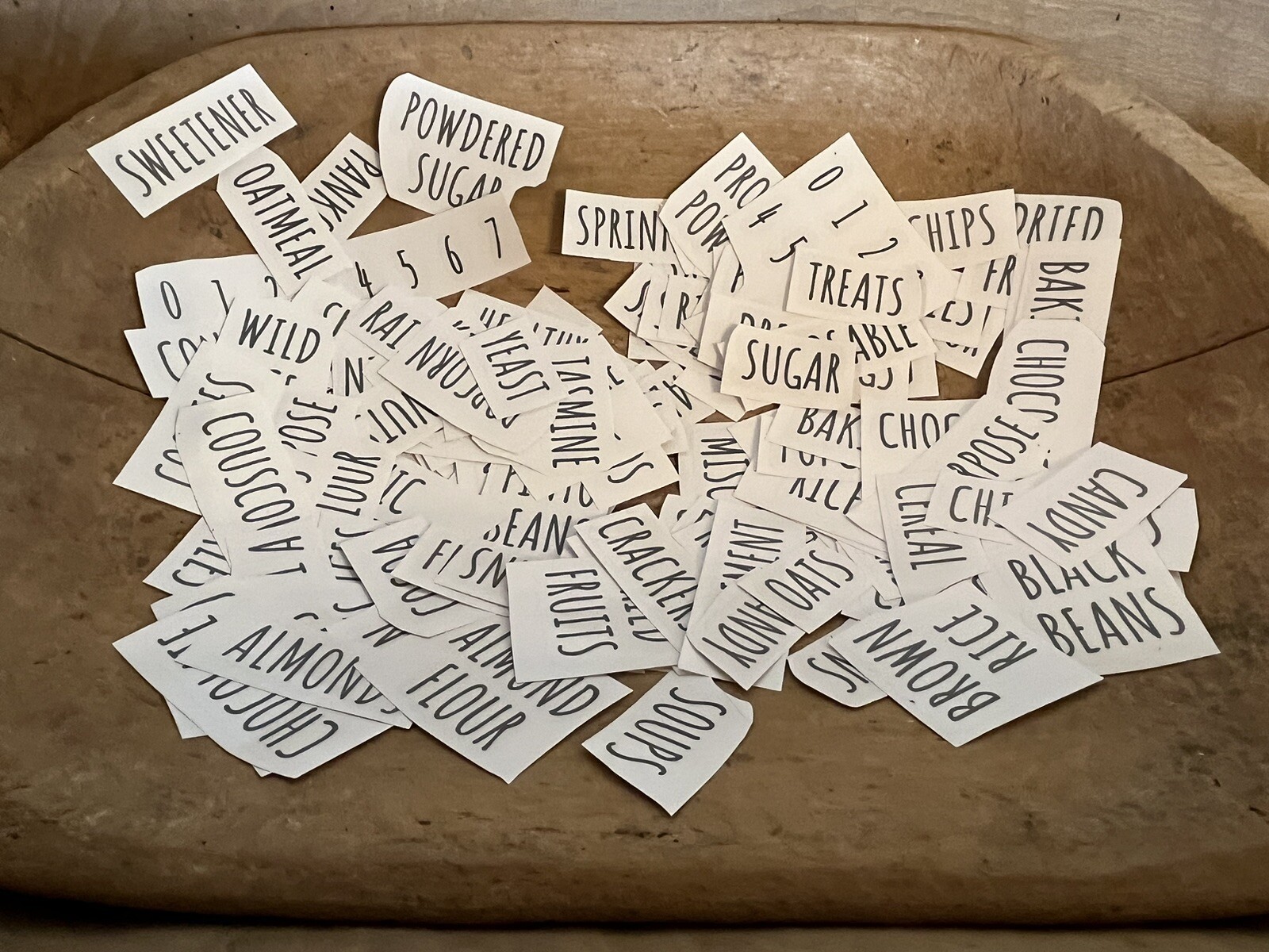 Farmhouse Single Pantry Organizing Labels Food Jar & Canister U PICK READ B132 gallery