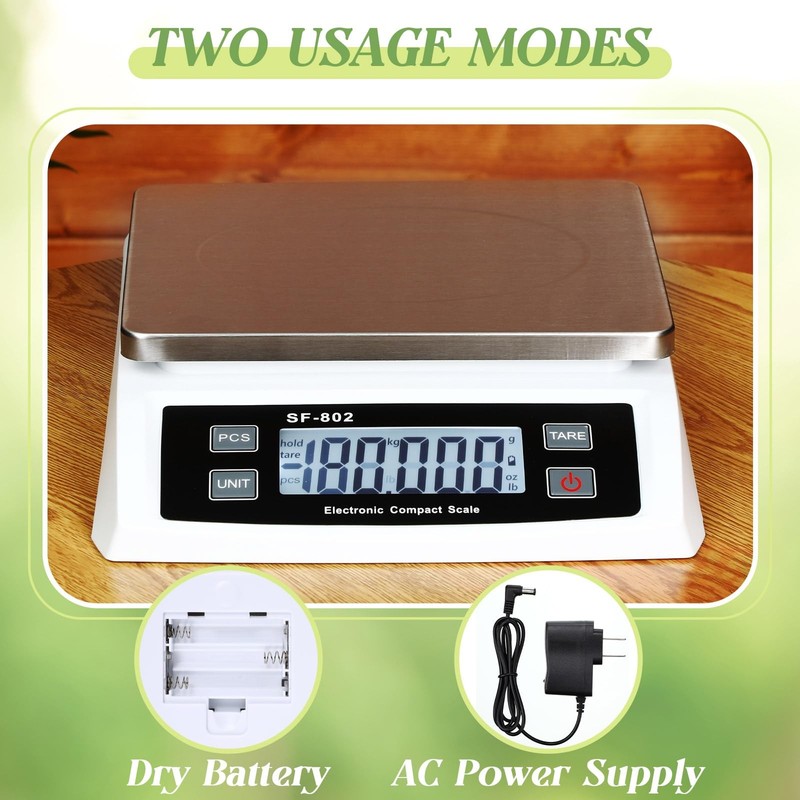 Large Digital Kitchen Scale 66LB 30kg Commercial Food Scale Stainless Bread S... gallery