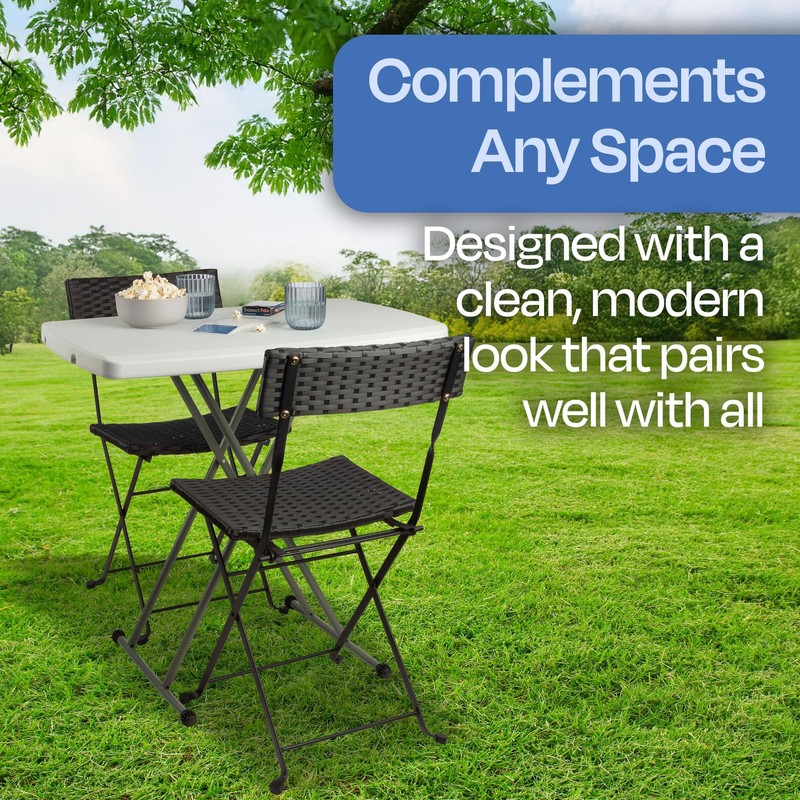 Lavish Home Portable Folding Table - 2.5 Foot Indoor/Outdoor Portable Lightwe... gallery