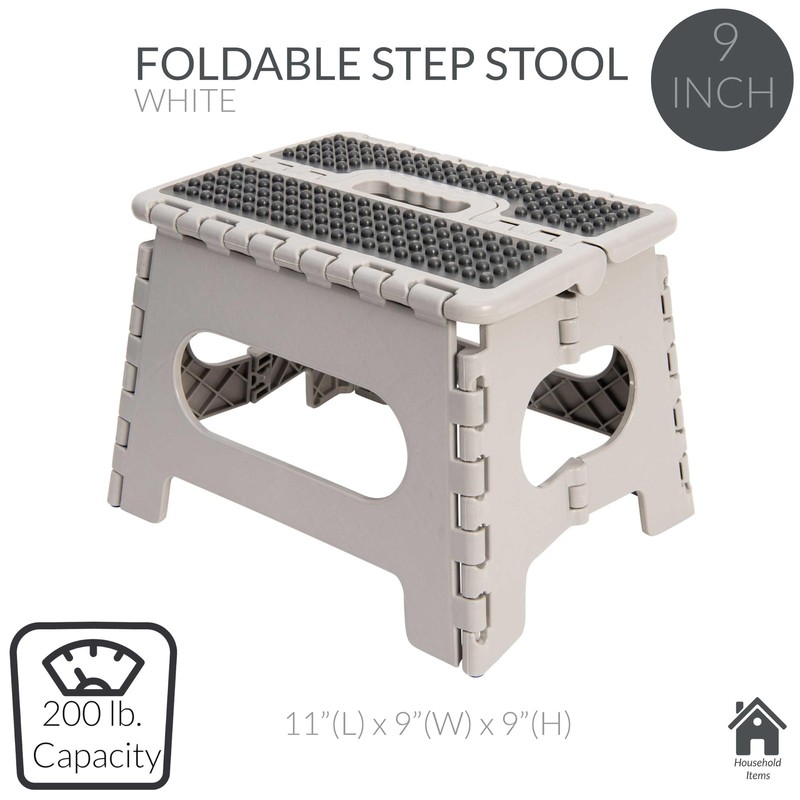 9 Inch Ant-Skid Folding Step Stool Collapsible 200 Pound Capacity Durable gallery