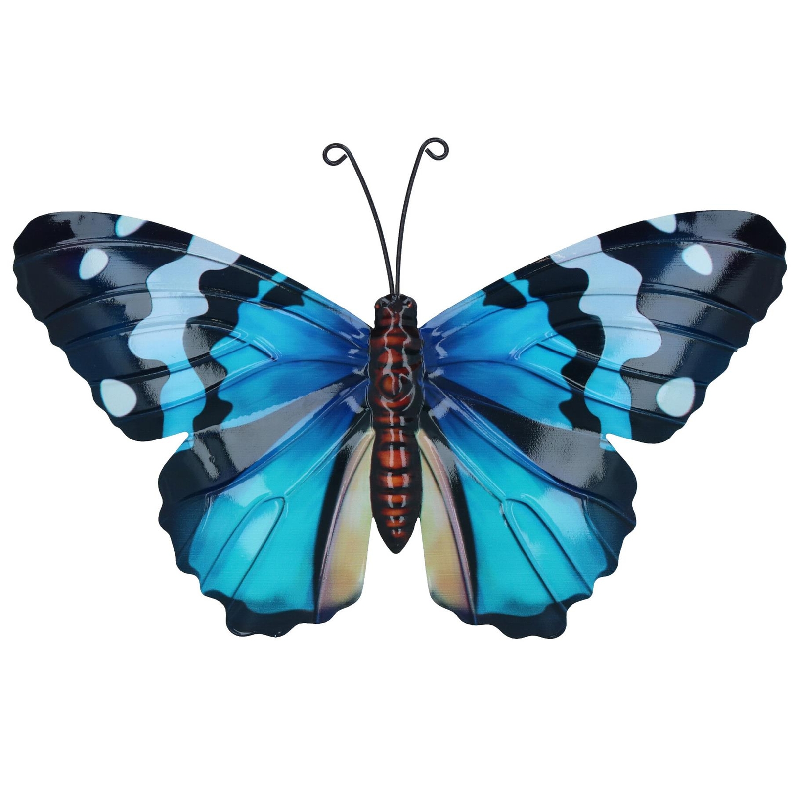 Medium Metal Blue Butterfly Wall Art Garden/Home Ornament 21.5 X 33.5CM gallery