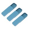 3Pcs Slide Top Tin Containers 3"x1"x0.4" Mini Metal Empty Tins Box Blue gallery