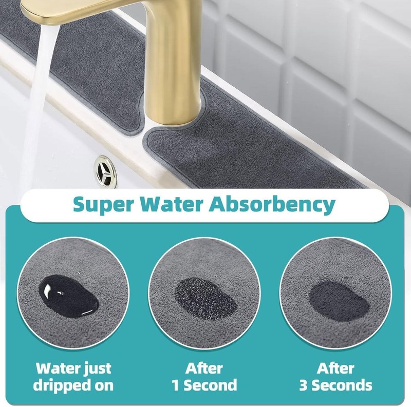 Machine Washable Kitchen Splash Guard - 4-Piece Microfiber Set for Cleanup Ease gallery