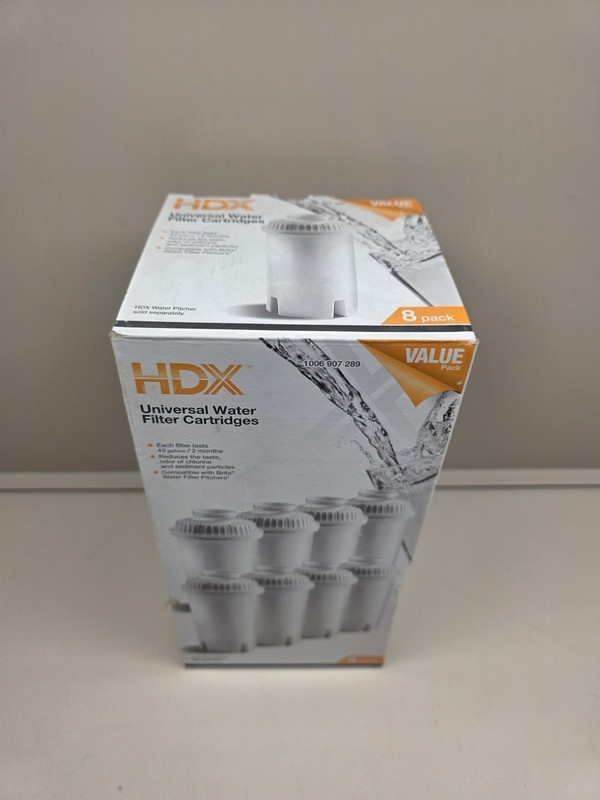 NEW HDX Water Pitcher Universal Replacment Water Filter Cartridges 8-Pack gallery