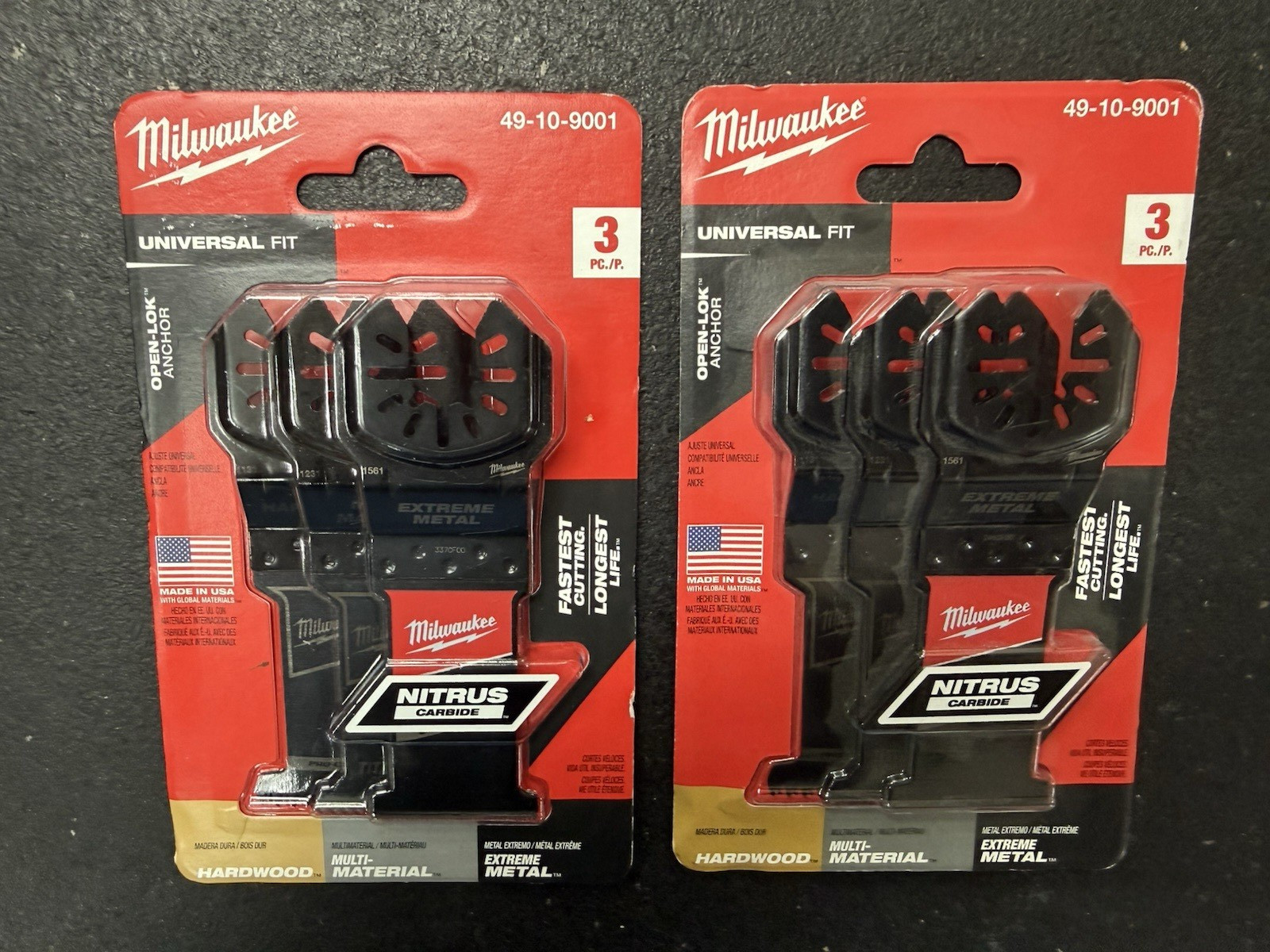 2- Milwaukee OPEN-LOK All-Purpose Multi-Tool Blade Variety Pack 3pc 49-10-9001 gallery