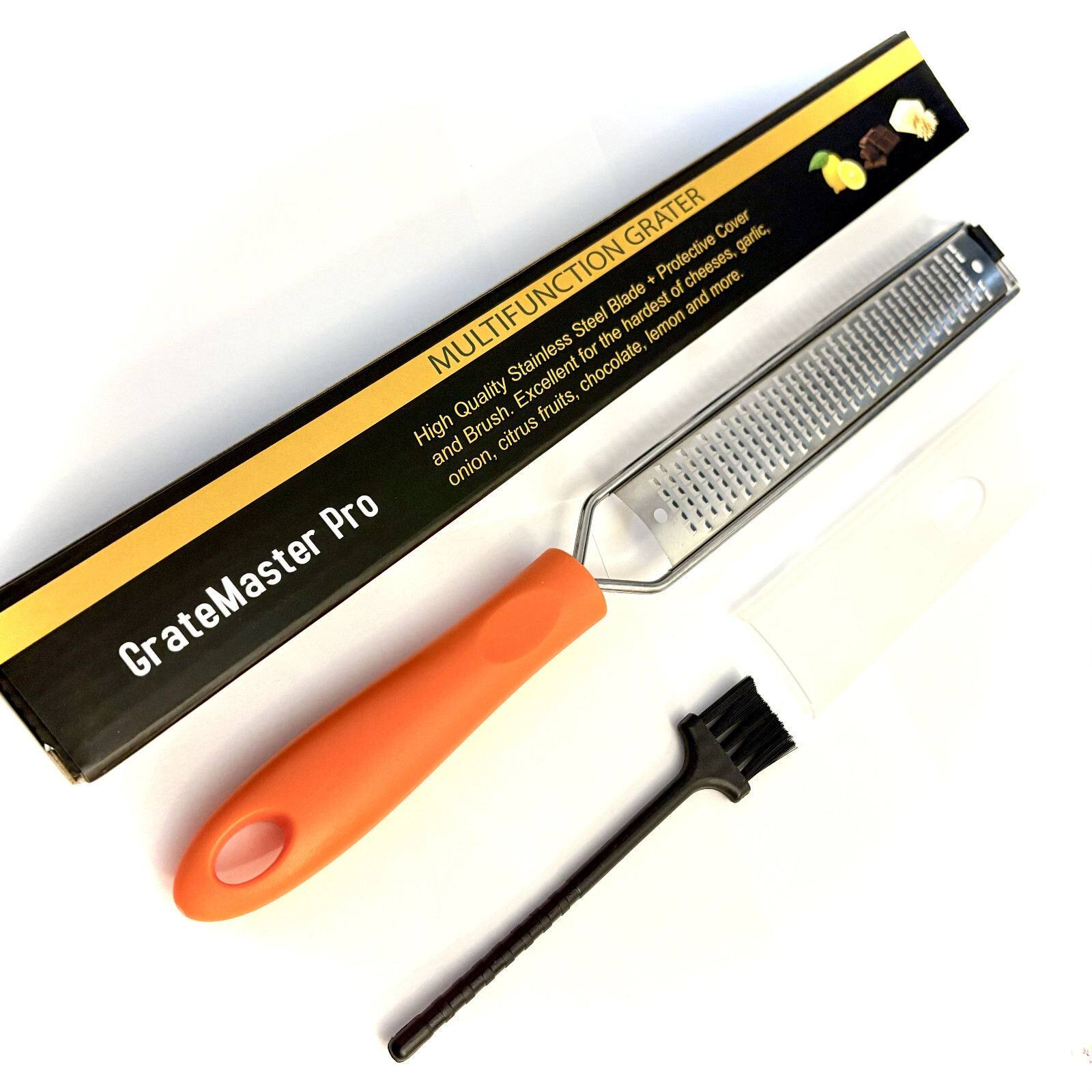 Lemon Zester Citrus Cheese Garlic Grater - Stainless Steel Utility Zester Safe gallery