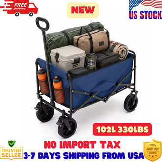 Alvantor Wagons Carts Foldable, 102L 330LBS Capacity Heavy Duty Collapsible Cart gallery