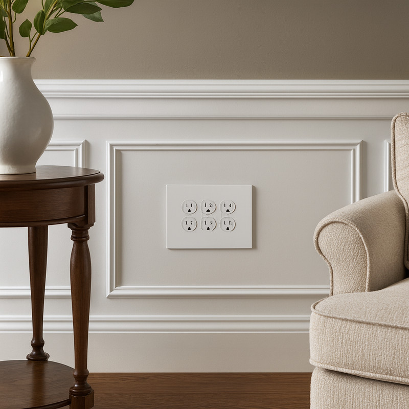 6"x8" Oversize Duplex Electrical Outlet Cover, Large Wall Plate, 3-Gang, White gallery