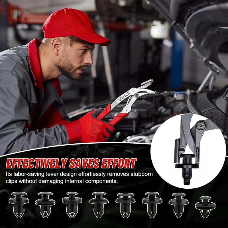 Car Clip Pliers, Spring-Loaded Panel Clip Removal Pliers Tool, Professional Auto gallery