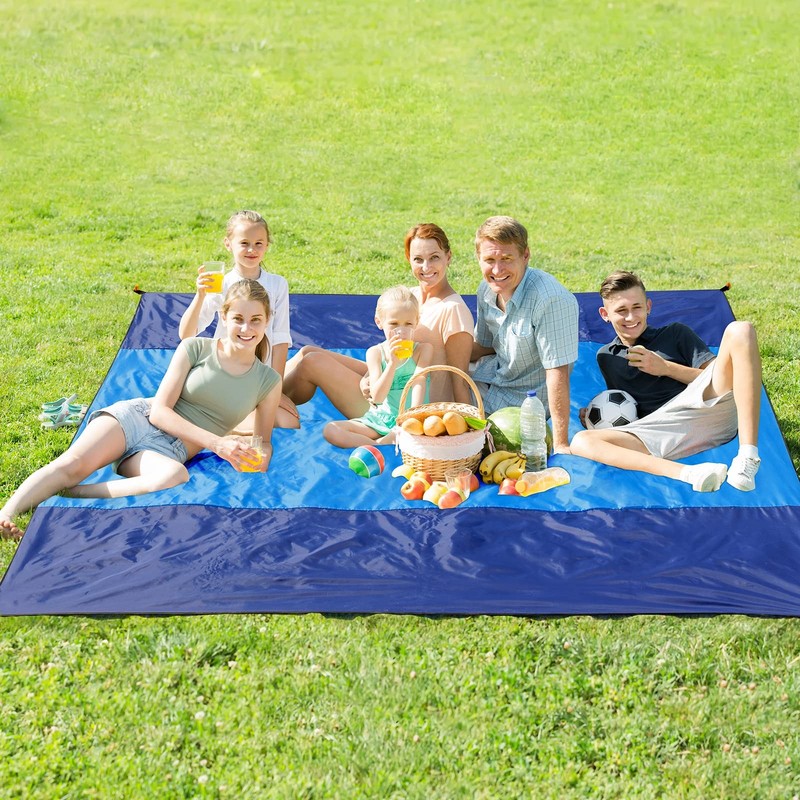 Beach Blanket Waterproof Sandproof, Extra Large 78" x 82" Beach Mat Oversized... gallery