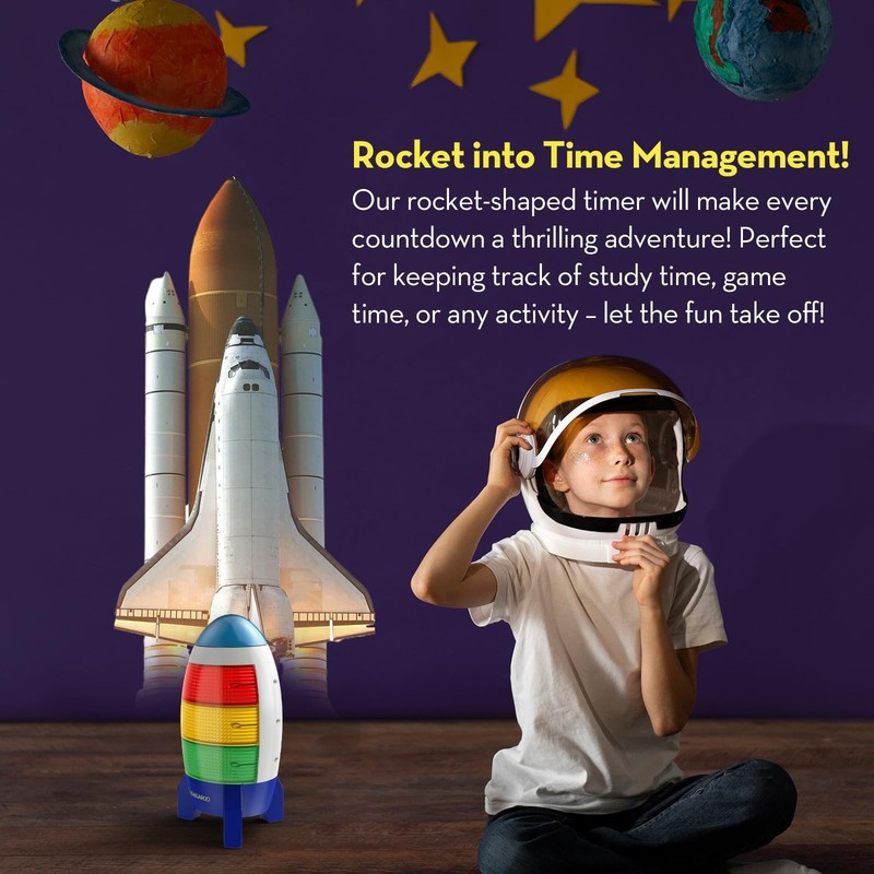 Ted Kangaroo Blast Off Visual Timer for Kids with Audio Rocket Countdown! gallery