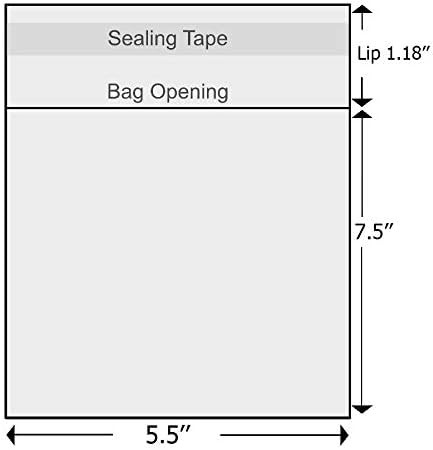 Delatanus 150 Pcs 5-1/2'' x 7-1/2'' Clear 150 count (Pack of 1), clear gallery
