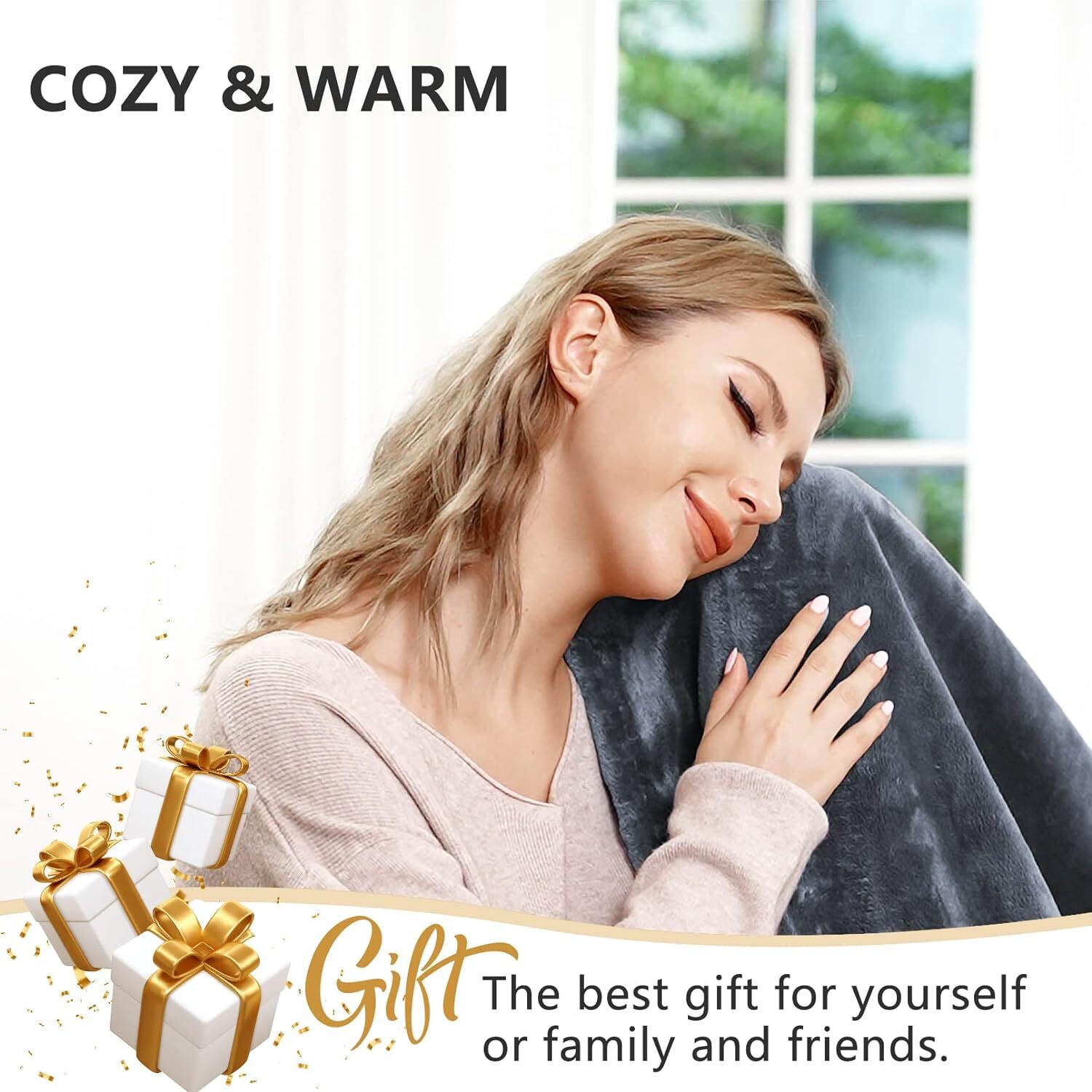 10 Level Heating Blanket Fast Electric Heated Throw Humanized Soft Flannel 50x60 gallery