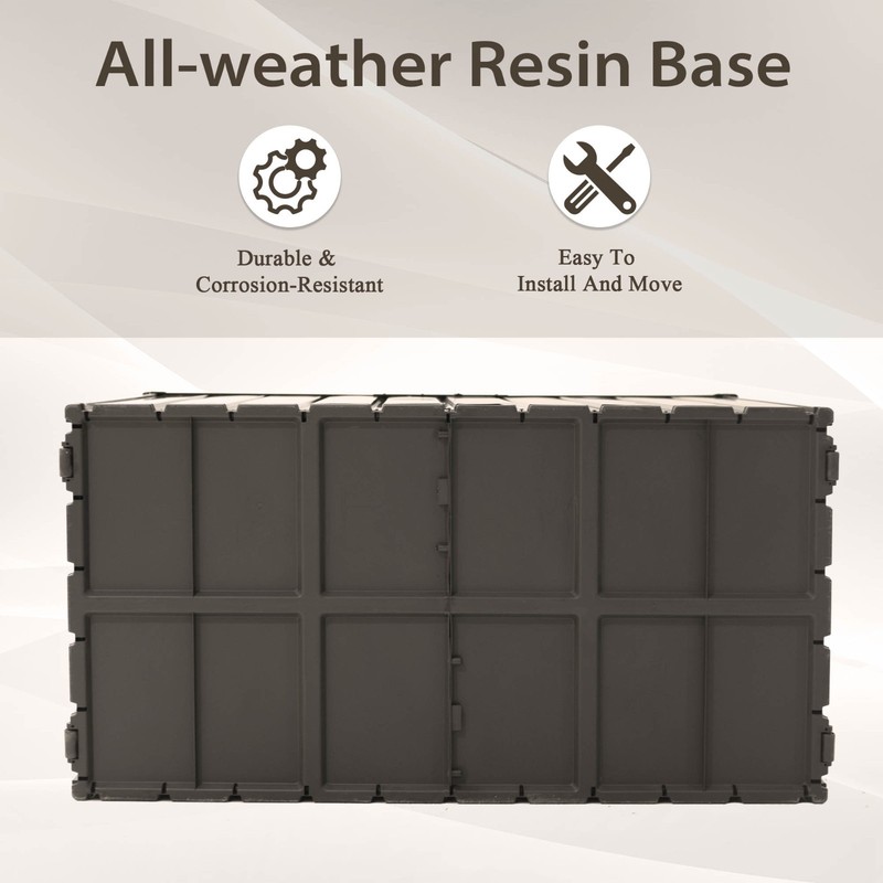 Waterproof Outdoor Storage Deck Box 200 Gallon Patio Storage Bin Dark Brown gallery