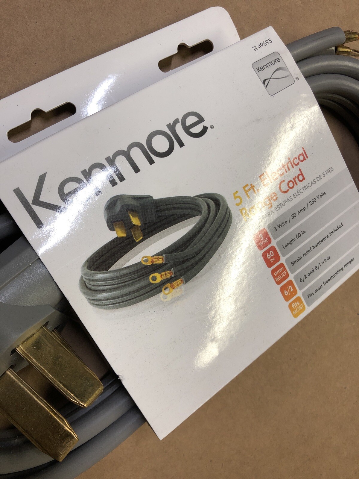 Kenmore # 22 49695 Electrical Range Cord : 5 Foot, 3 Wire, 50 Amp., 250 Volts gallery