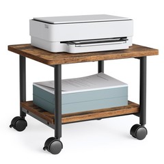 Printer Stand with Locking Wheels, Industrial Mobile Cart, Under Desk Printer…