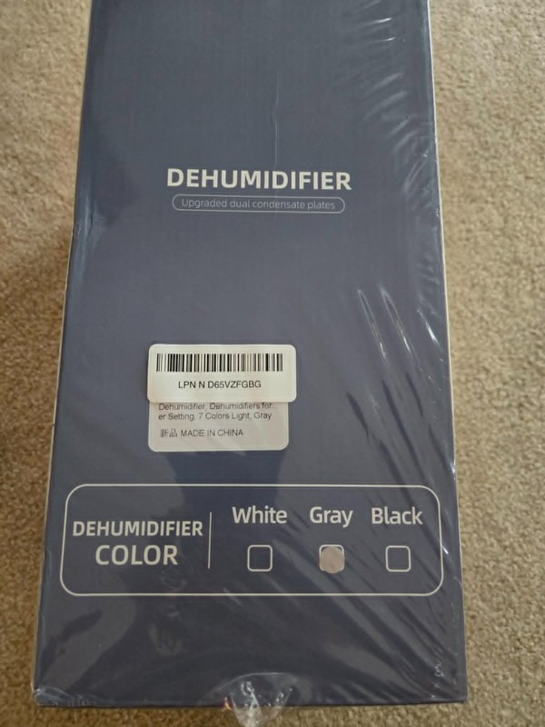 Keepglad Dehumidifier 98oz 1000sqft Auto Off Ultra Quiet Multi Drainage -Gray gallery