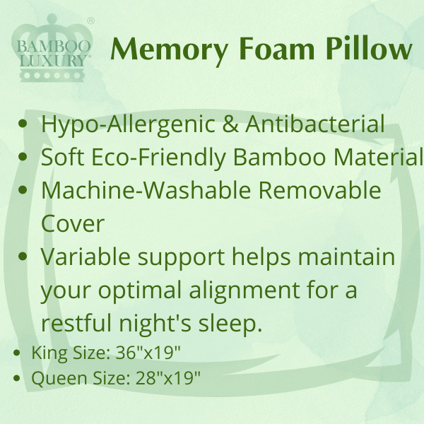 Bamboo Luxury - Variable Fill Memory Foam Pillow gallery