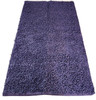 Chenille Shag Throw Rug Bath Mat 27" x 45" Periwinkle Blue Handwoven Cotton New gallery