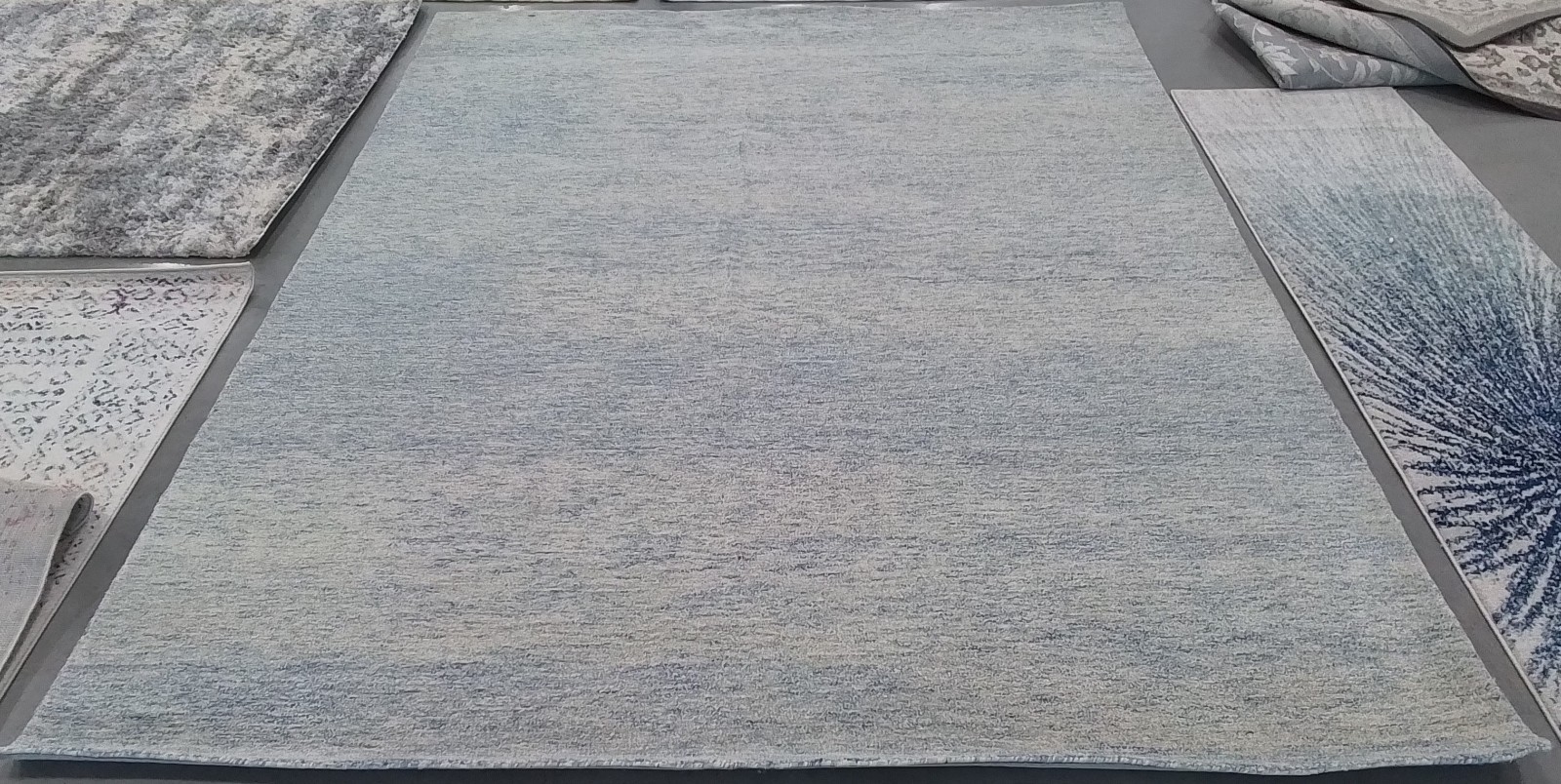BLUE / IVORY 8'-0" x 10'-0" Back Stain Rug, Reduced Price 1172781734 MET867M-8 gallery