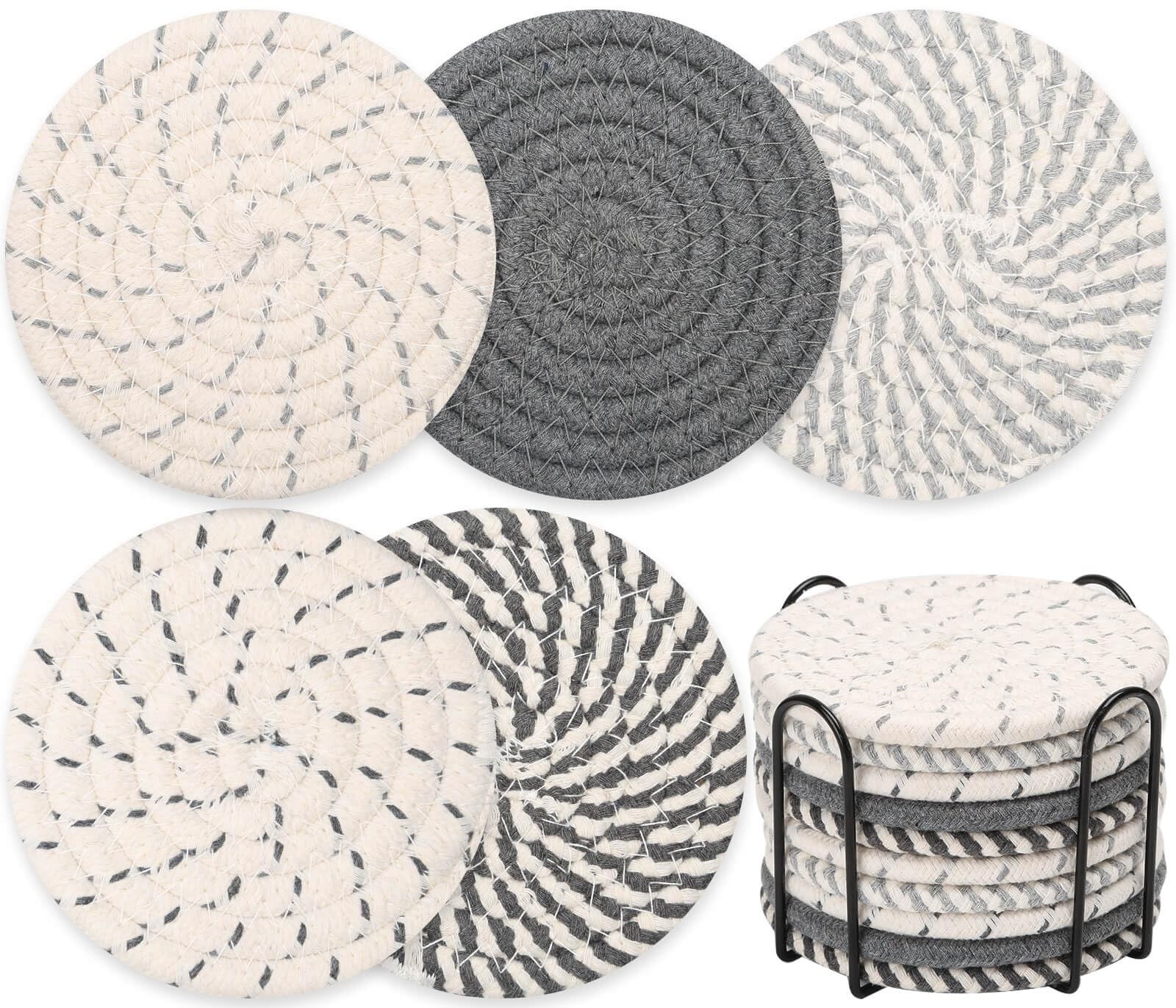 10 Pieces Coasters For Drinks Absorbent Drink Coasters With Holder Coffee Table gallery