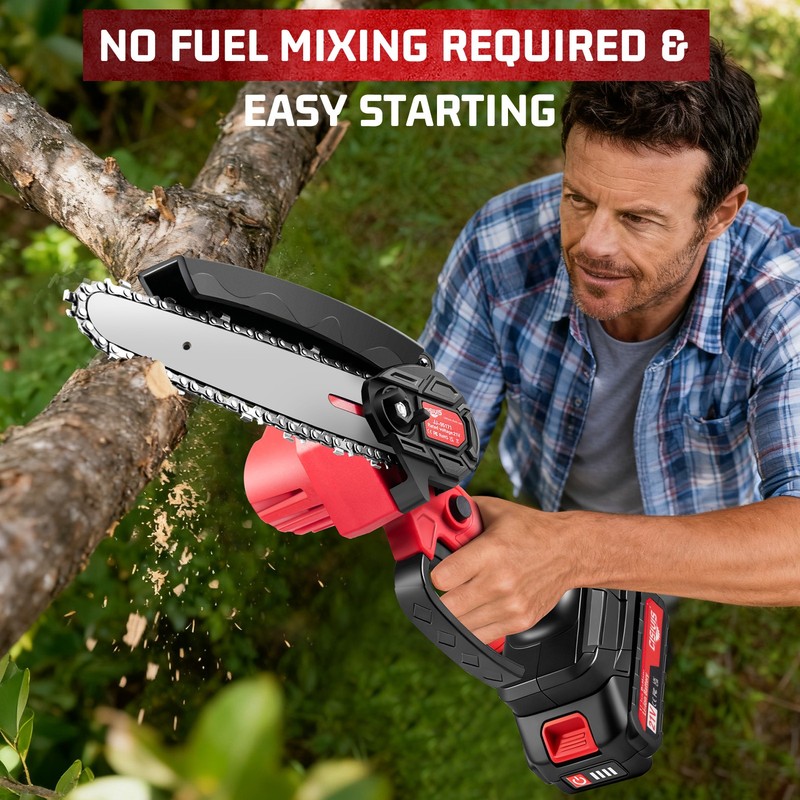 4/6inch Wireless Mini Chainsaw Equipped with 2 Large Capacity Batteries.Handheld gallery