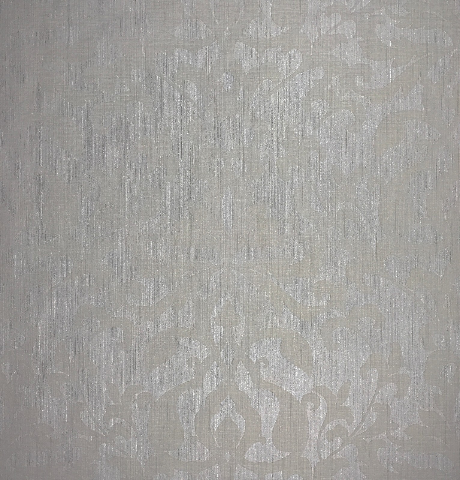 Embossed Flocking Wallpaper Ivory Flock Textured Flocked Damask Velvet rolls 3D gallery