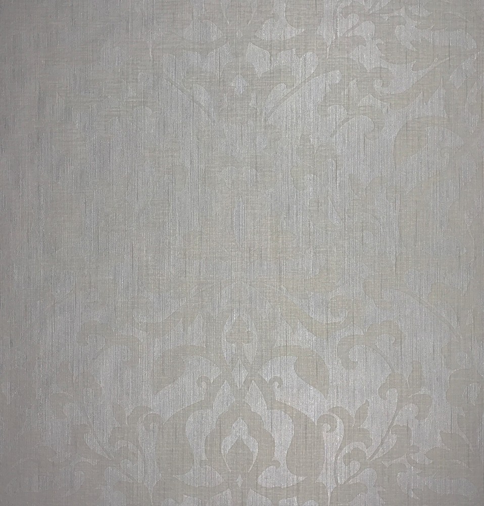 Embossed Flocking Wallpaper Ivory Flock Textured Flocked Damask Velvet rolls 3D