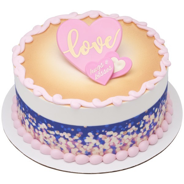 DecoPac "Love"~ Layon for cakes ~ 5ct ~ Pale Pink, Dark Pink (RED NOT AVAILABLE) gallery