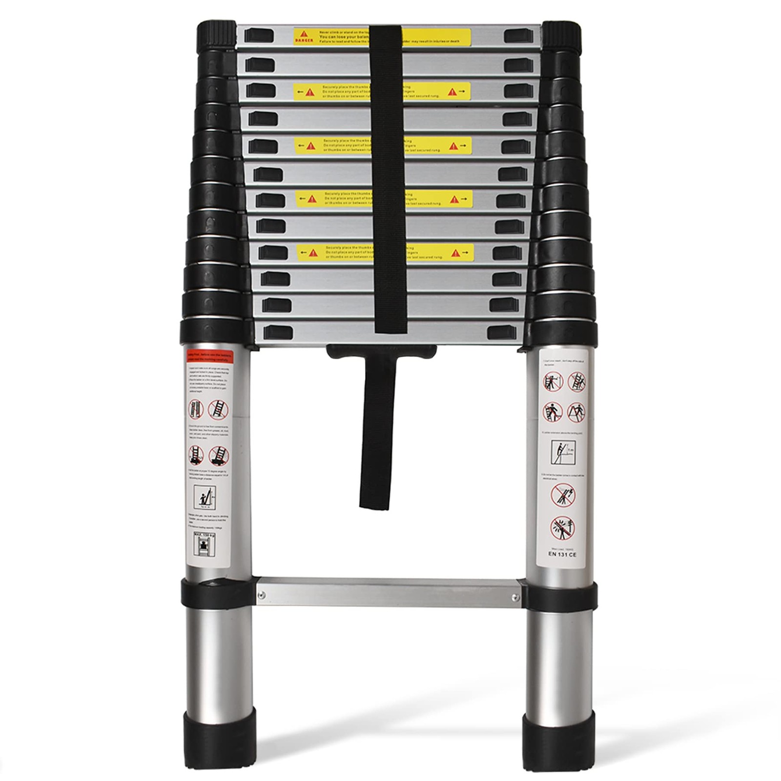 Telescoping Extension Ladder 14.5 FT, Folding Telescopic Aluminum Ladders, Li... gallery