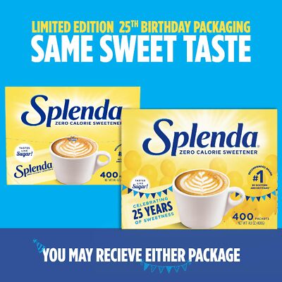 Splenda No Calorie Sweetener Packets 400 Count Sugar Substitute Made in USA gallery