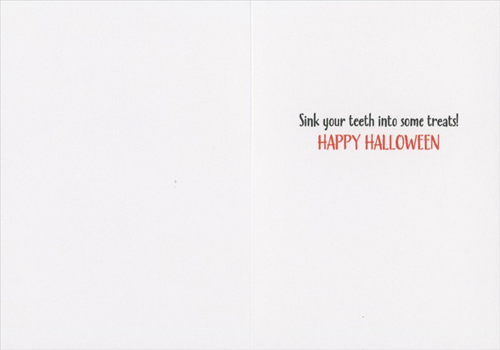 Chipmunk with Candy Corn Fangs and Pumpkins on Springs Headband Halloween Card gallery