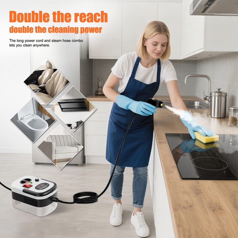 Remote Control Handheld Steam Cleaner 2500W High Pressure Steam Cleaning Machine gallery