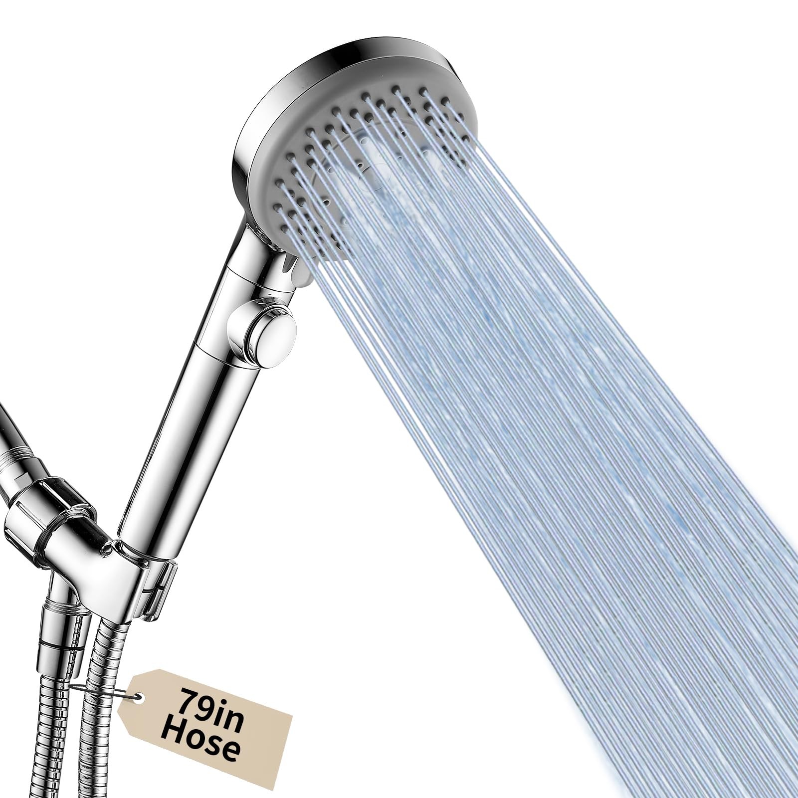 Handheld Shower Head with 79" Extra Long Hose 7 Modes High Pressure Shower He... gallery