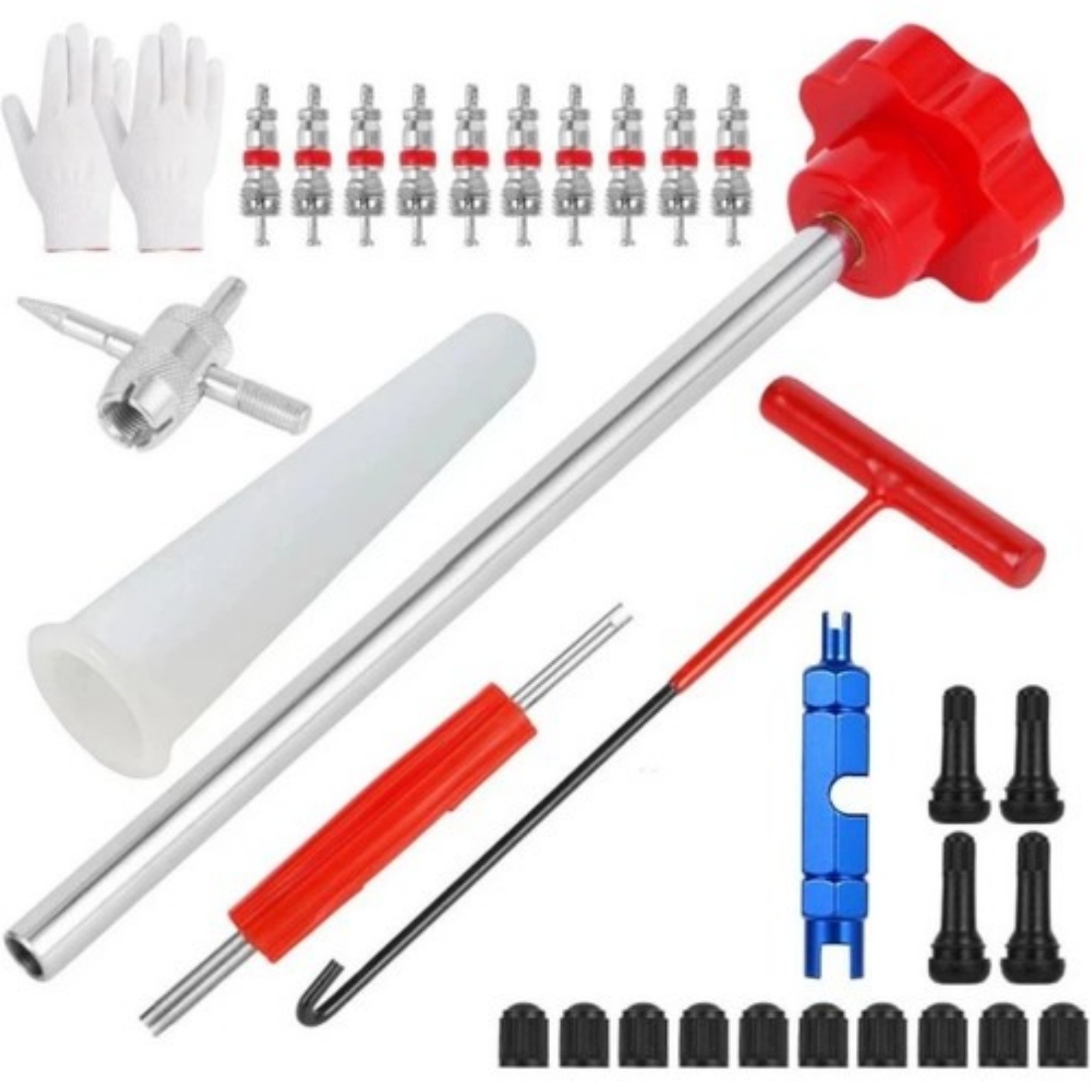 31pcs Valve Stem Tool Kit TR413 4-Way Cars Tire Installer Remover Quick Change gallery